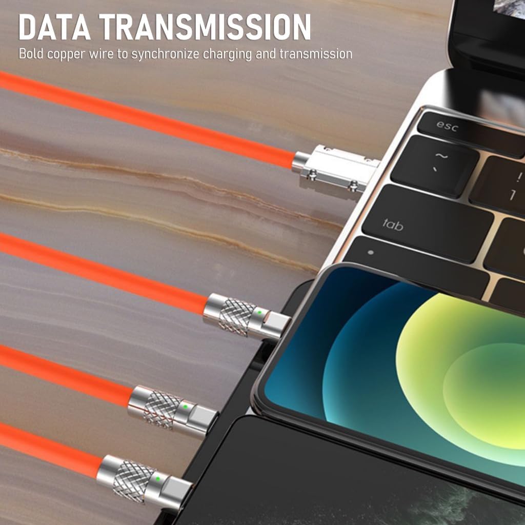 ⚡ 120W 3-in-1 Fast Charging Data Cable