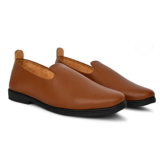 New Handmade Black Leather Formal Penny Loafer Dress, Office Shoes For Mens