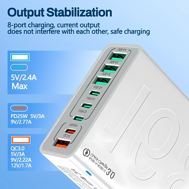 8 Port Fast Charging USB Charger