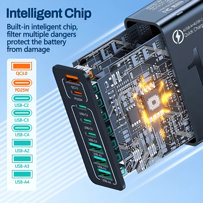 8 Port Fast Charging USB Charger
