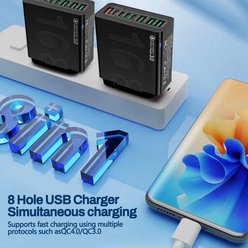 8 Port Fast Charging USB Charger